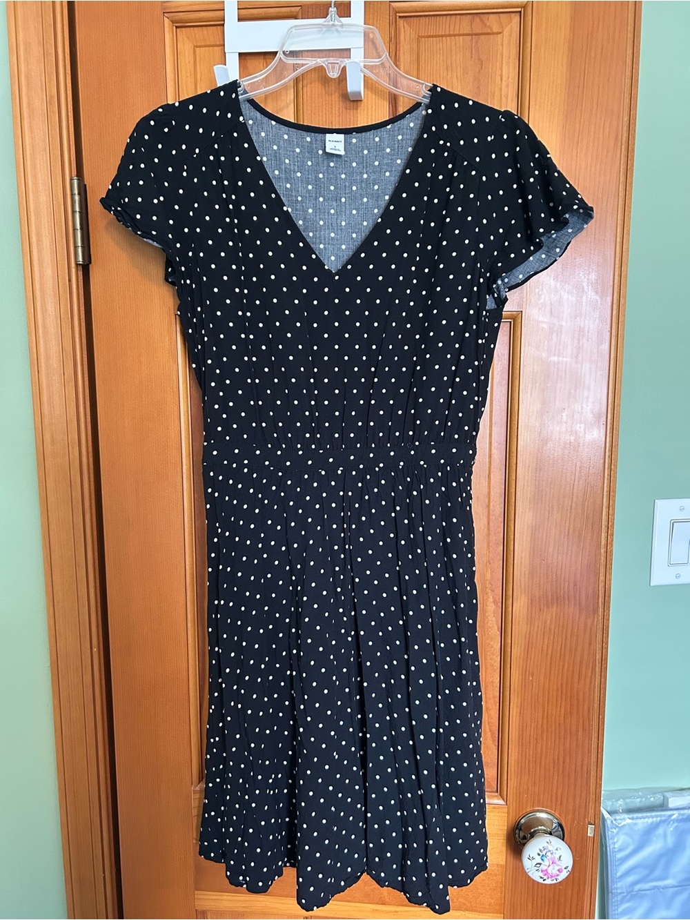 Old Navy Black Polka Dot Mini Dress